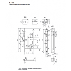 Schweres Einsteckschloss 1105