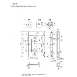 Schweres Einsteckschloss, Panikfunktion E 1232