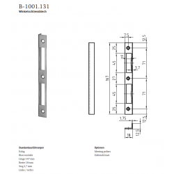 Winkelschliessblech B-1001.131