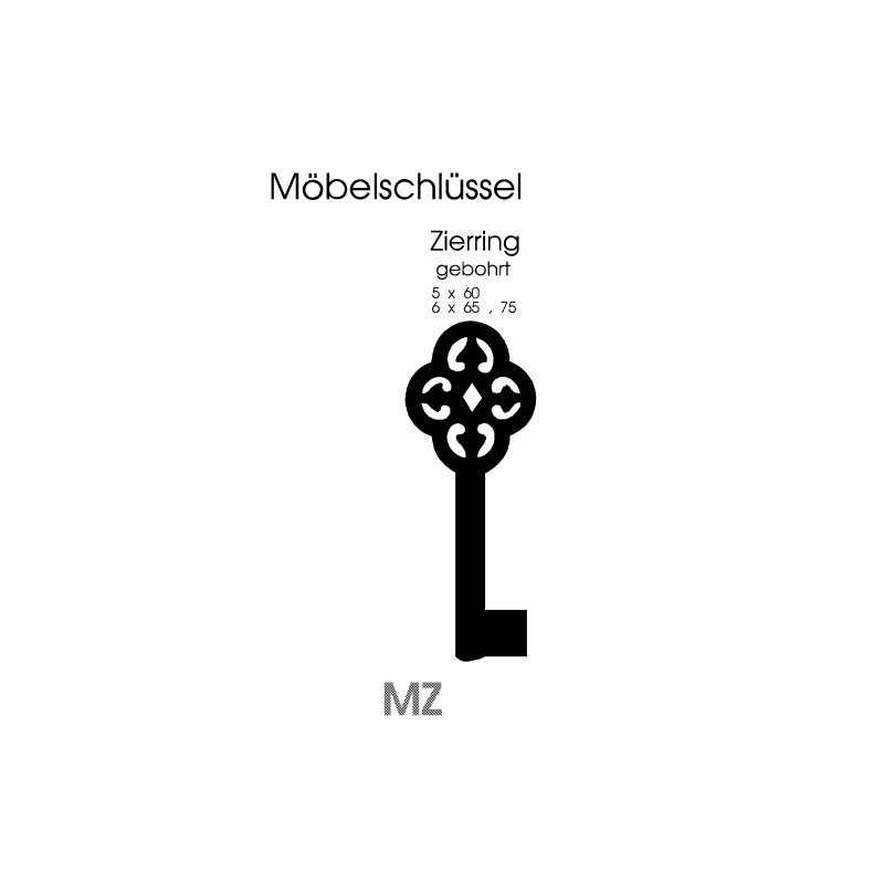 Möbelschlüssel Zierring