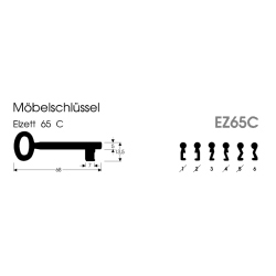 Möbelschlüssel EZ 65 C